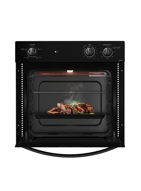 Horno Empotrable Eléctrico 66L Cavidad Esmaltada F 1060N A Negro-4