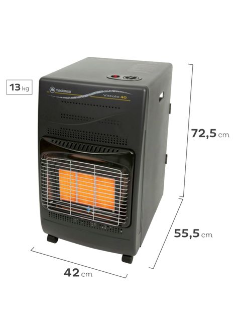 Estufa a Gas Mademsa 11-15kg 4 Kw Vittale 40 Negra-1