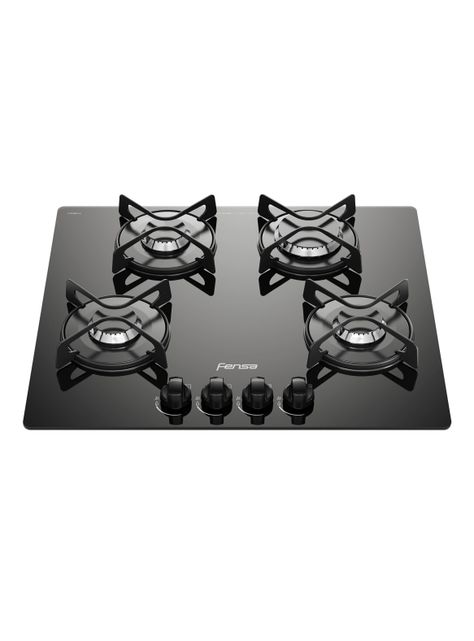 Encimera a Gas 4 Platos Fensa Vitrocerámica F GC60V A-0