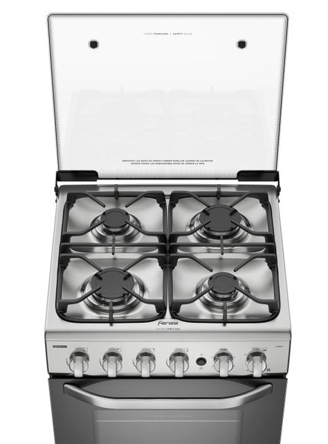 Cocina a Gas 4 Platos Fensa VaporBake y Timer F 2606 T-4