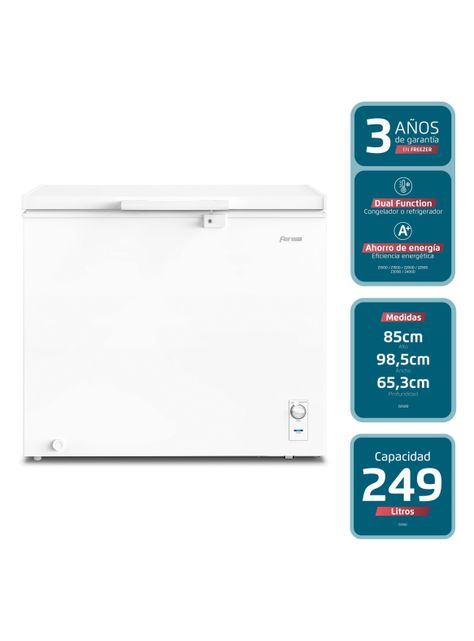Congelador Freezer Fensa Horizontal 249L Frío Directo Z250D-5