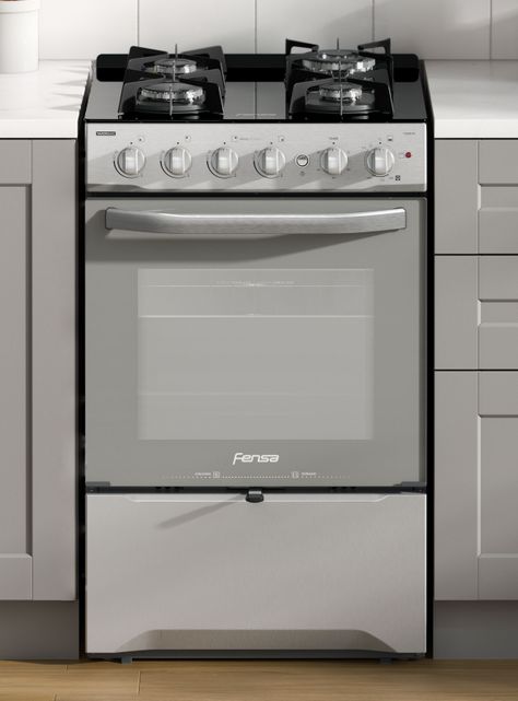 Cocina a Gas 4 Platos Fensa Cubierta Vidrio F 3000 RT Inox-3