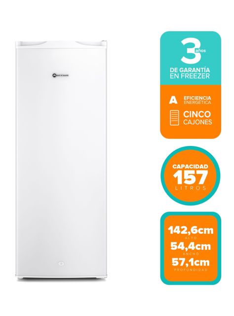 Congelador Freezer Vertical 157L Frío Directo MFV645B-5