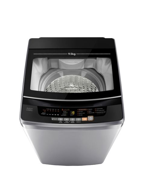 Lavadora Automática 9,5Kg Fuzzy Automático 9,5 SZG Gris-3