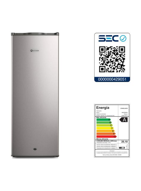 Congelador Freezer Mademsa Vertical 157L Frío Directo M265V-7
