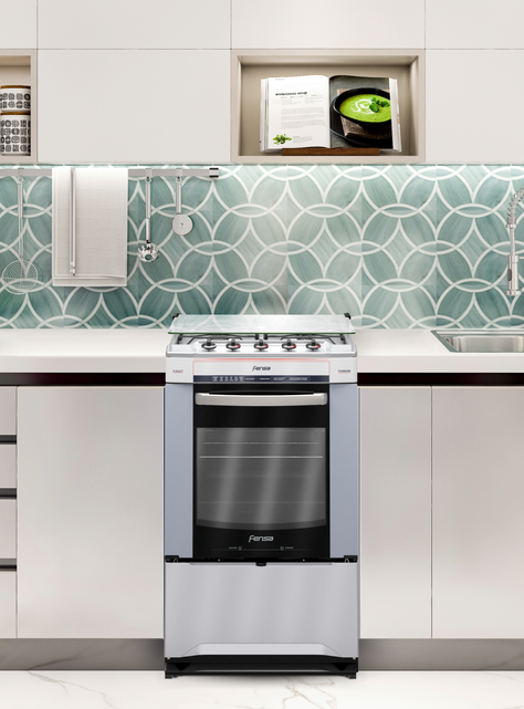 Cocina a Gas 4 Platos Fensa Quemadores Laterales F2525 T-2