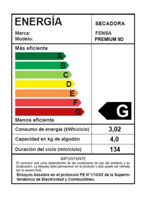 Secadora de Ropa Fensa 9Kg Frontal Premium Care 9D Blanca-6