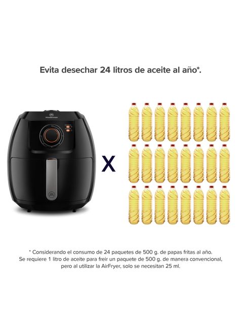 Freidora de Aire Mademsa 5L con Temporizador 1700W MAF50-5