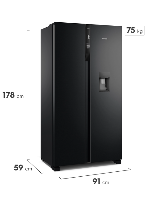Refrigerador Fensa 436L No Frost Side By Side SFX440B Negro-1