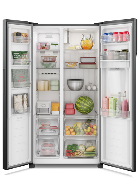 Refrigerador Fensa 436L No Frost Side By Side SFX440B Negro-3