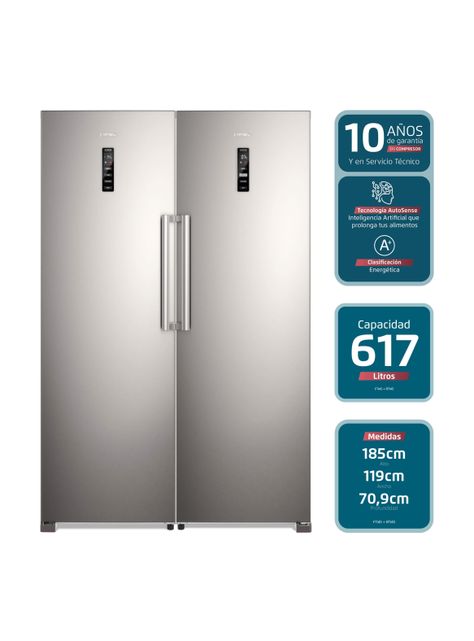 Kit Refrigerador RTI4S + Freezer FTI4S NoFrost Inverter 617L-2