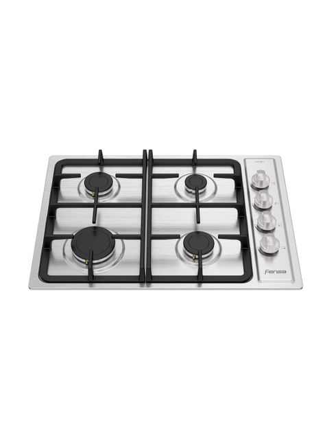 Encimera a Gas 4 Platos Encendido Eléctrico FCE 4 HF T Inox-0