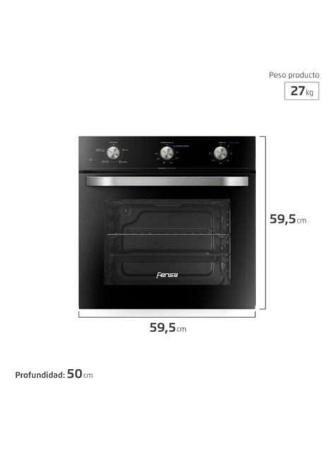 Horno Empotrable Eléctrico 59L Timer FHE 1130M-1