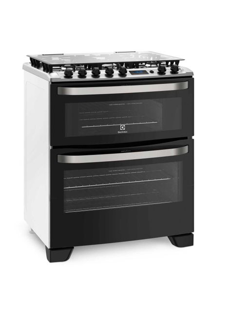 Cocina a Gas 5 Platos Doble Horno Timer Digital 76DBA Negra-5