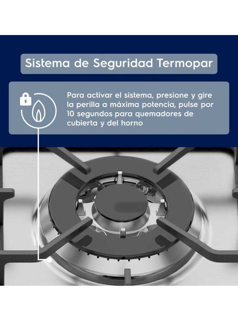 Cocina a Gas 5 Platos Doble Horno Timer Digital 76DBA Negra-6