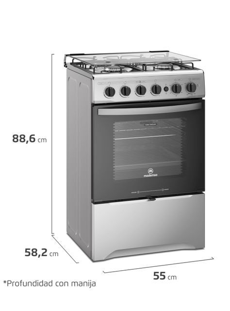 Cocina a Gas 4 Platos Mademsa Triple Llama y Grill M 795 T-1