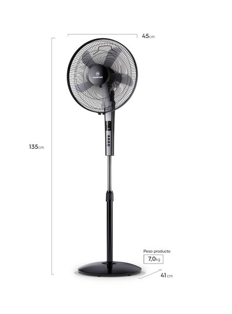 Ventilador 2 en 1 Mademsa Pedestal y Sobremesa SFM21-1