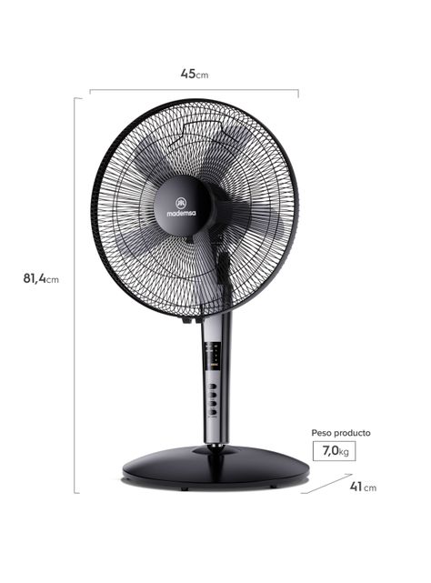 Ventilador 2 en 1 Mademsa Pedestal y Sobremesa SFM21-2