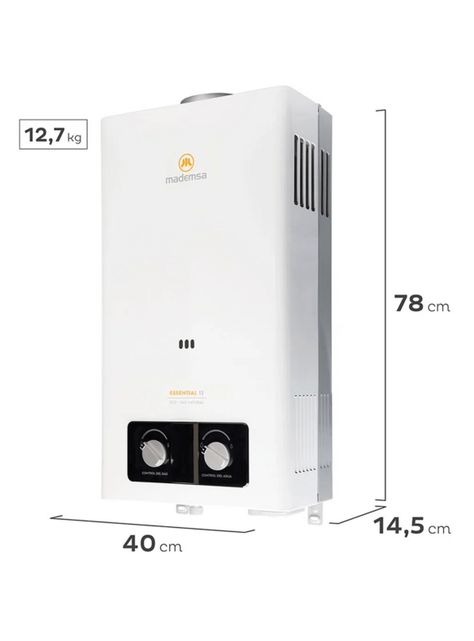 Calefont Gas Natural 13 Litros Tiro Natural Essential 13 Eco-1