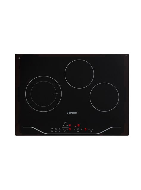 Encimera Eléctrica 3 Platos Fensa Vitrocerámica FEV 3T-3