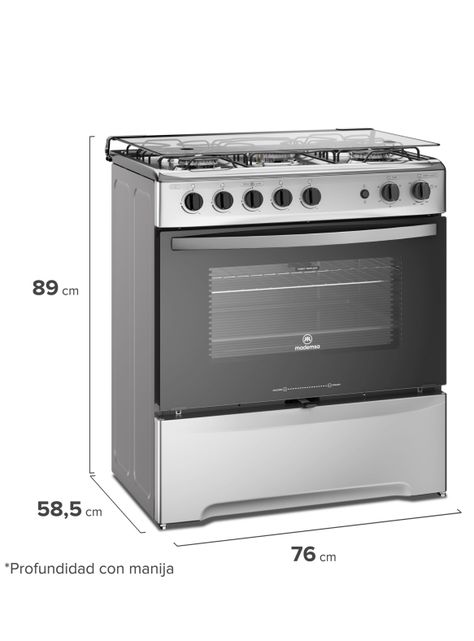 Cocina a Gas 5 Platos Mademsa Triple Llama M 920 T Inox-1