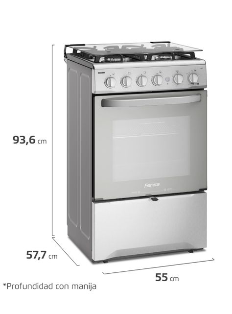 Cocina a Gas 4 Platos Fensa Quemadores Laterales F 2608 T-1