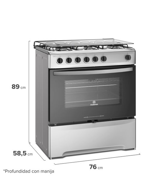 Cocina a Gas 6 Platos Mademsa Quemadores Laterales M 820 T-1