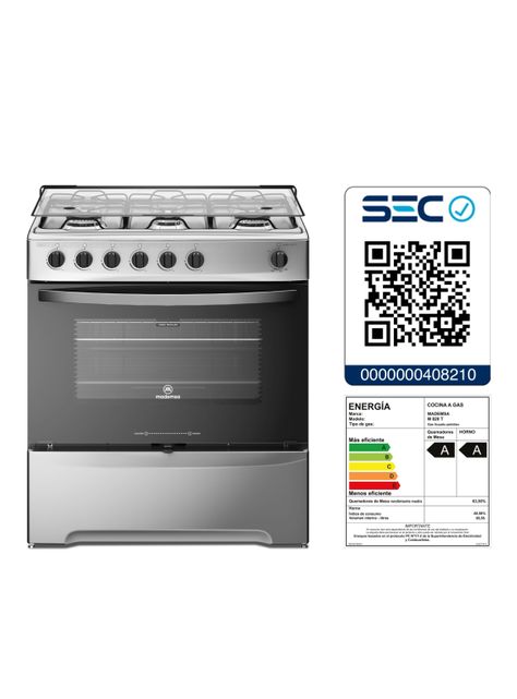 Cocina a Gas 6 Platos Mademsa Quemadores Laterales M 820 T-6