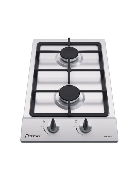 Encimera a Gas 2 Plastos Encendido Eléctrico FCE 2HF GL INOX-0
