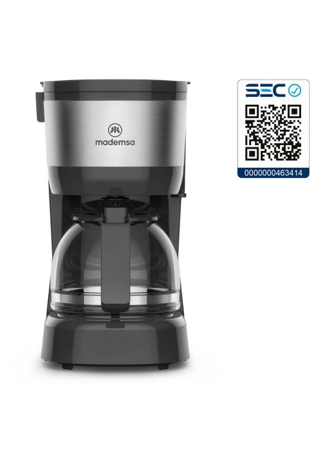 Cafetera Eléctrica Mademsa 0,6L Jarra de Vidrio 600W MCM10-6