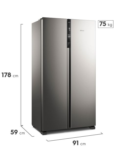 Refrigerador Fensa 436L No Frost Side By Side SFX440 Inox-1