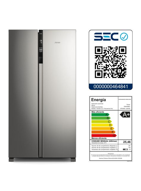 Refrigerador Fensa 436L No Frost Side By Side SFX440 Inox-7