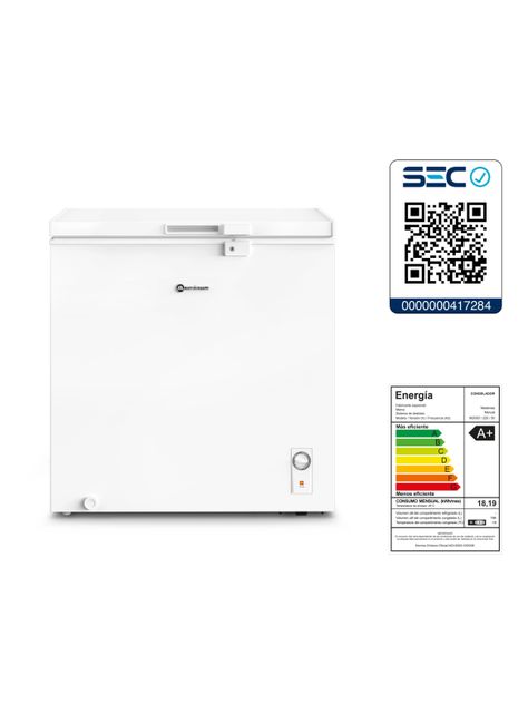Congelador Freezer Horizontal 198L Frío Directo M200D-7