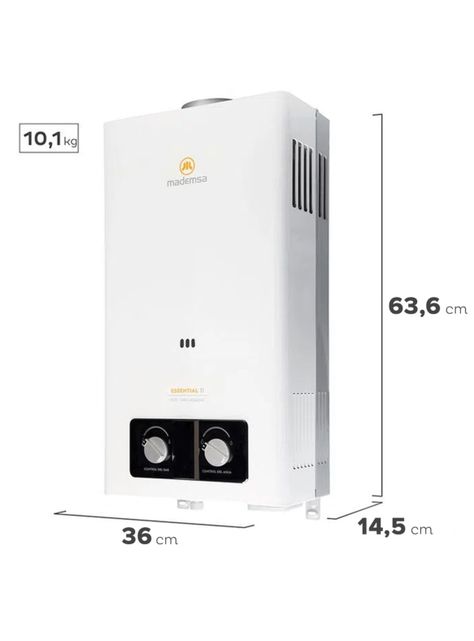 Calefont Gas Licuado 11 Litros Tiro Natural Essential 11 Eco-1
