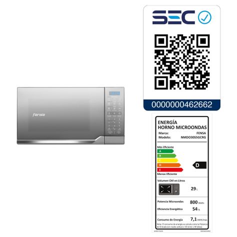 Microondas 30 Litros Digital Elimina Olores NMDO30S5GCRG-3
