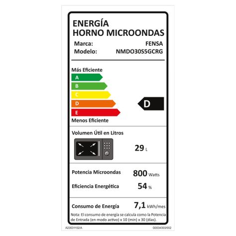 Microondas 30 Litros Digital Elimina Olores NMDO30S5GCRG-5