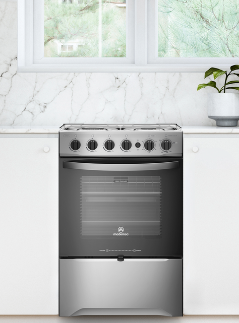 Cocina a Gas 4 Platos Mademsa LimpiaFácil y Grill M 785 T-2