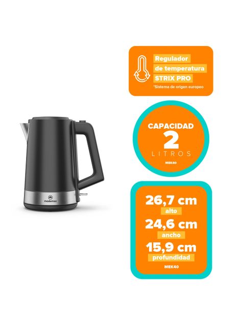 Hervidor Eléctrico 2L Regulador Temperatura MEK40-2