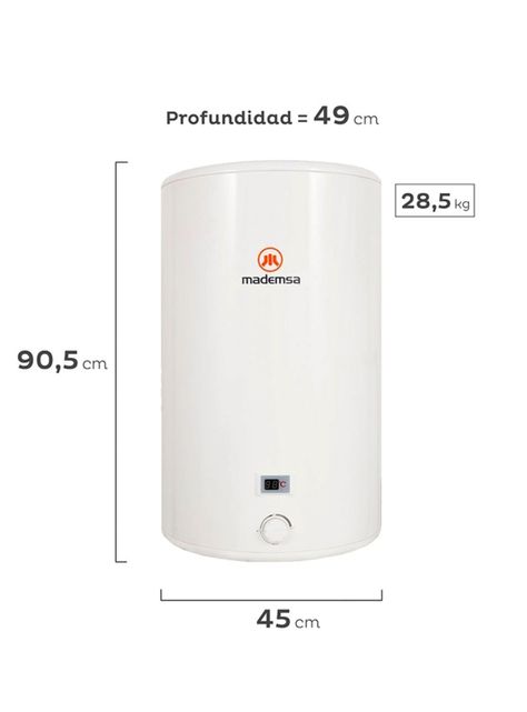 Termo Eléctrico Mademsa 100 Litros Mural Term 100 Blanco-1