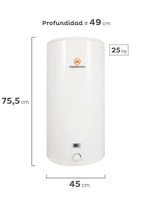 Termo Eléctrico Mademsa 80 Litros Mural Term 80 Blanco-1