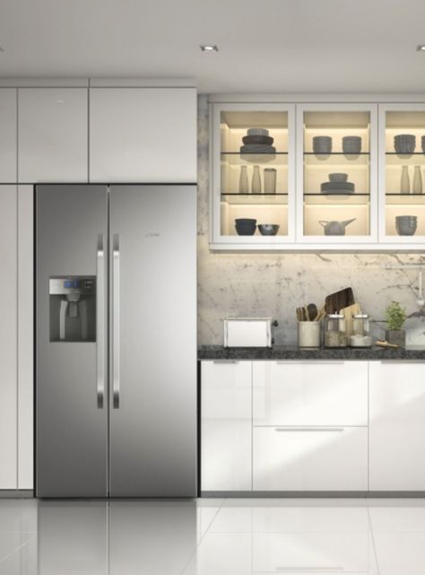 Refrigerador Fensa 504L No Frost Side By Side SFX550 Inox-2