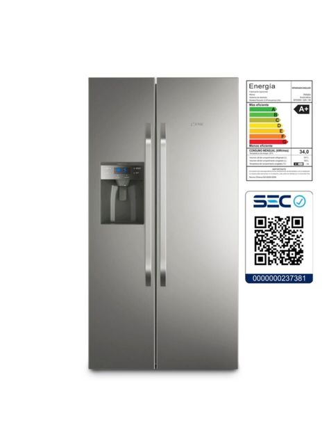 Refrigerador Fensa 504L No Frost Side By Side SFX550 Inox-4