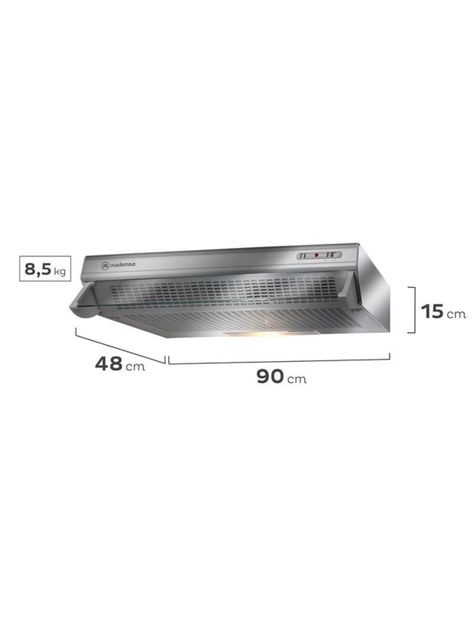 Campana de Cocina Extractora 90 cm Double Function MX U190-1
