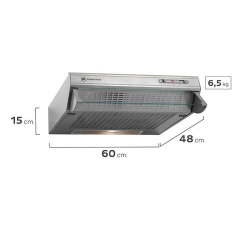 Campana de Cocina Extractora 60 cm Double Function MX U160S-1