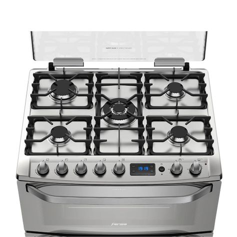 Cocina a Gas 5 Platos Fensa Doble Horno 76 DXT Inox-3