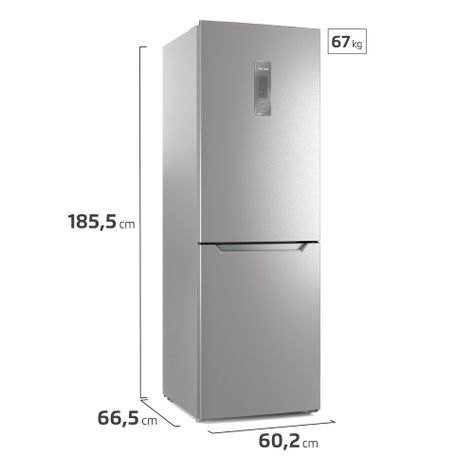 Refrigerador Fensa 322L No Frost Bottom Freezer DB60S Inox-1