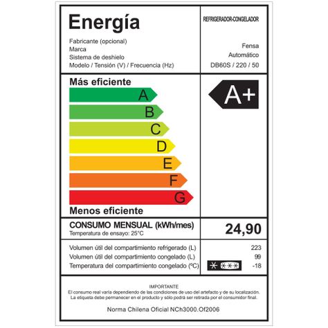 Refrigerador Fensa 322L No Frost Bottom Freezer DB60S Inox-7