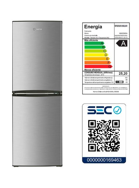 Refrigerador Mademsa 231L Bottom Freezer Nordik MR 415 Plus-5