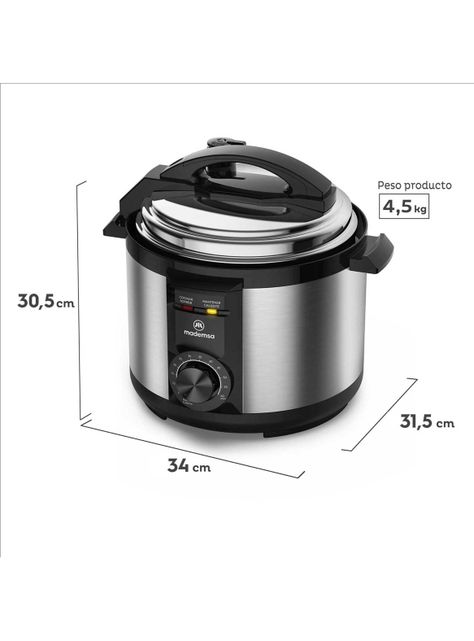 Olla Eléctrica Multicocción Mademsa 5L Temporizador MPC10-1