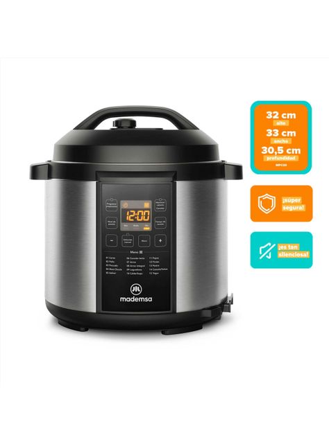 Olla Eléctrica Multicocción Mademsa 6L Temporizador MPC20-2